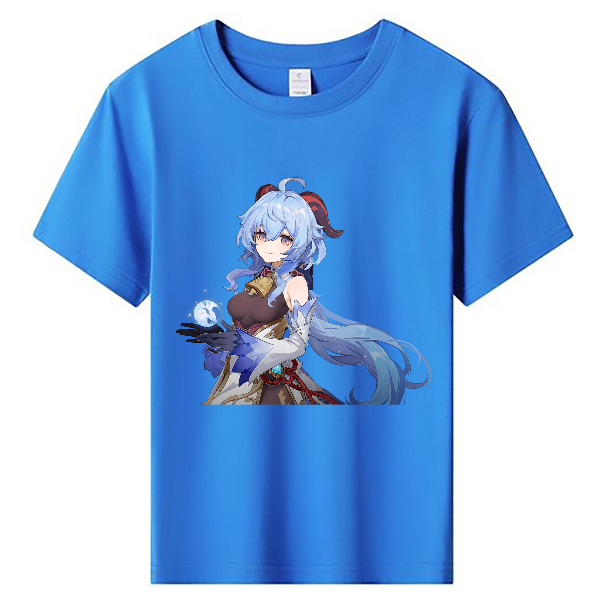 げんし神 甘雨 かんう genshin Ganyu 綿100％キッズTシャツ（フロントプリント）